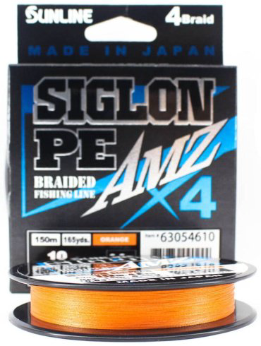Рыболовная леска Sunline Siglon PE X4 AMZ 150m (OR) 10LB, 0.8PE 0.153 мм оранжевый купить,NaN