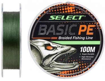 Рыболовная леска SELECT Basic PE 100 0.12 мм зеленый купить,NaN