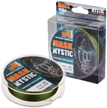 Рыболовная леска AKKOI Mask Mystic X4 0.10 мм зеленый
