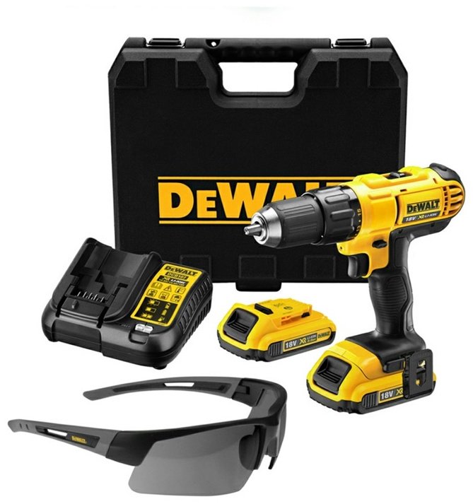 DeWALT дрель-шуруповерт DCD771D2 Set 1 18 В
