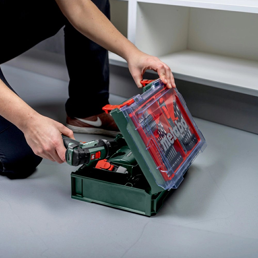 Metabo дрель-шуруповерт PowerMaxx BS Basic Set Mobile Workshop (600080710) 12 В купить,0