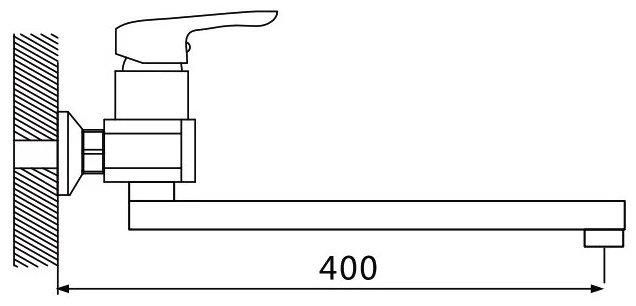 Смеситель для ванны Oute S5622, однозахватный купить,NaN