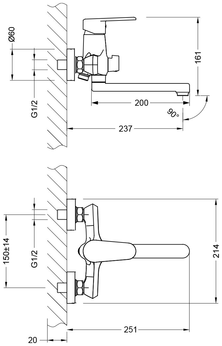 Смеситель для ванны Lemark LM0317C, латунь, цвет хром купить,NaN