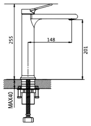 Смеситель Shevanik S8311H , латунь, цвет черный купить,NaN