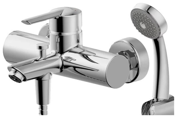 Смеситель для ванны с душем BRAVAT Varuna F6134187CP-B Silver, однозахватный - ForteMarket Смеситель для ванны с душем BRAVAT Varuna F6134187CP-B Silver, однозахватный купить,69090