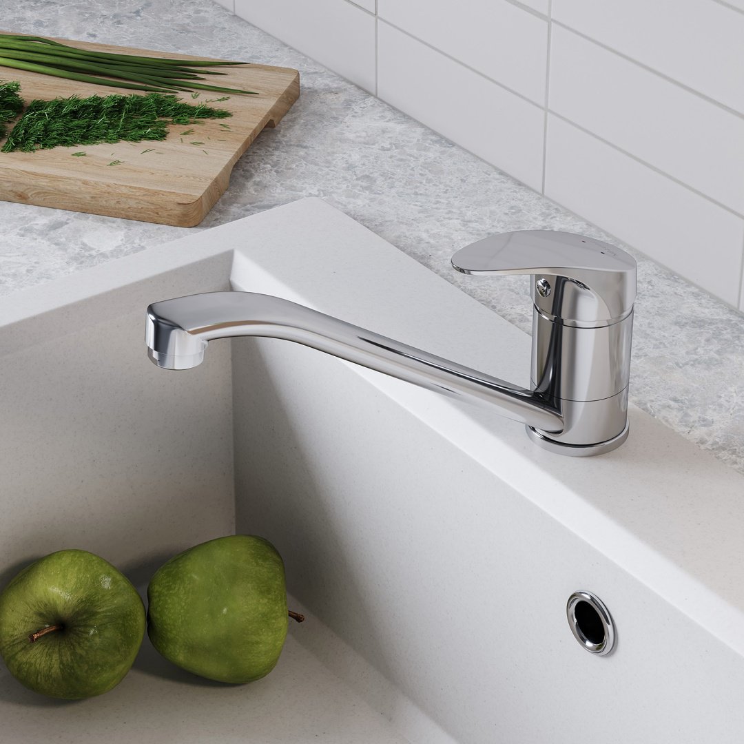 Смеситель для кухни (мойки) Santek WH5A40011C001 , двухзахватный купить,27100