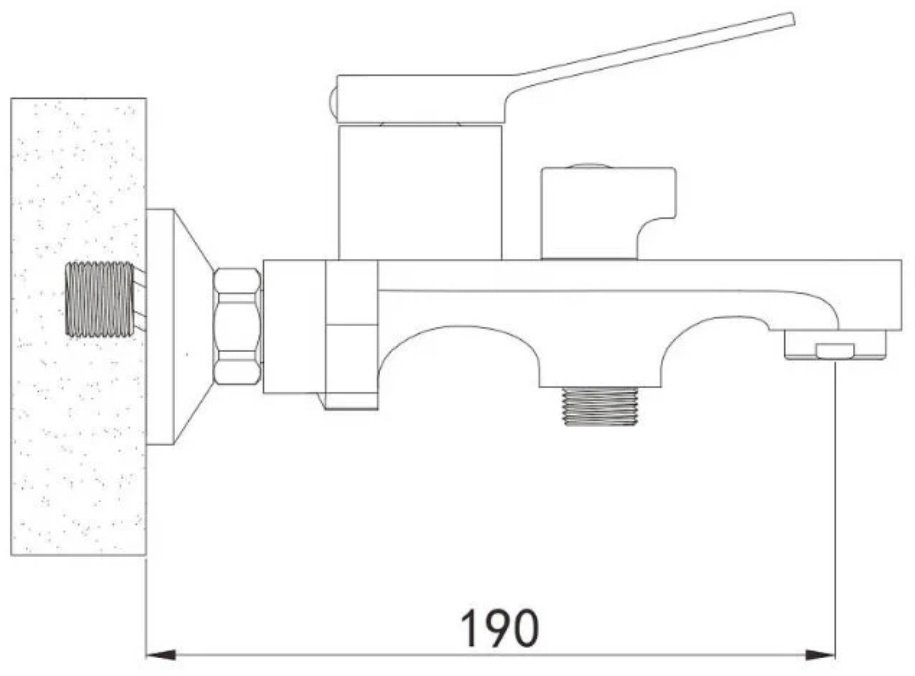 Смеситель для ванны Shevanik S6202, латунь, цвет хром купить,NaN