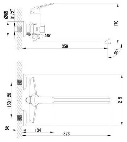 Смеситель универсальный Lemark Plus Advance LM1251C Silver, однозахватный купить,39900