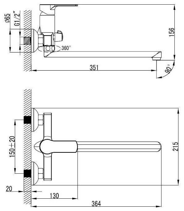 Смеситель универсальный Lemark Plus Grace LM1551C, однозахватный купить,NaN