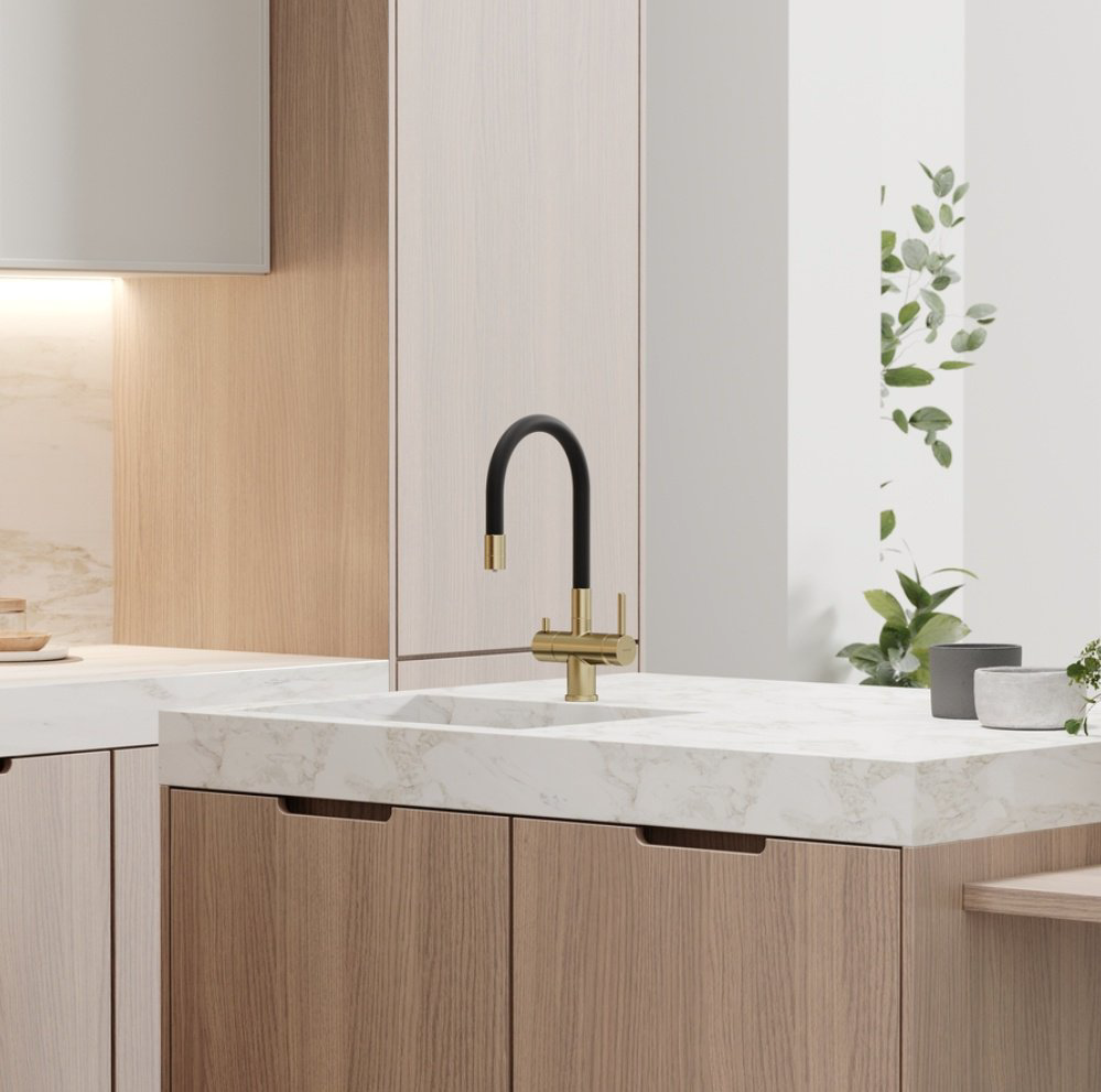 Смеситель для кухни SC4004BG, латунь, цвет золотой, черный купить,256100