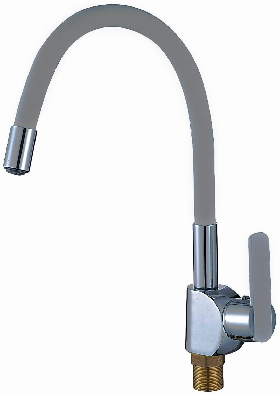 Смеситель с гибким изливом Potato P58238-19, латунь, цвет серый купить,30700