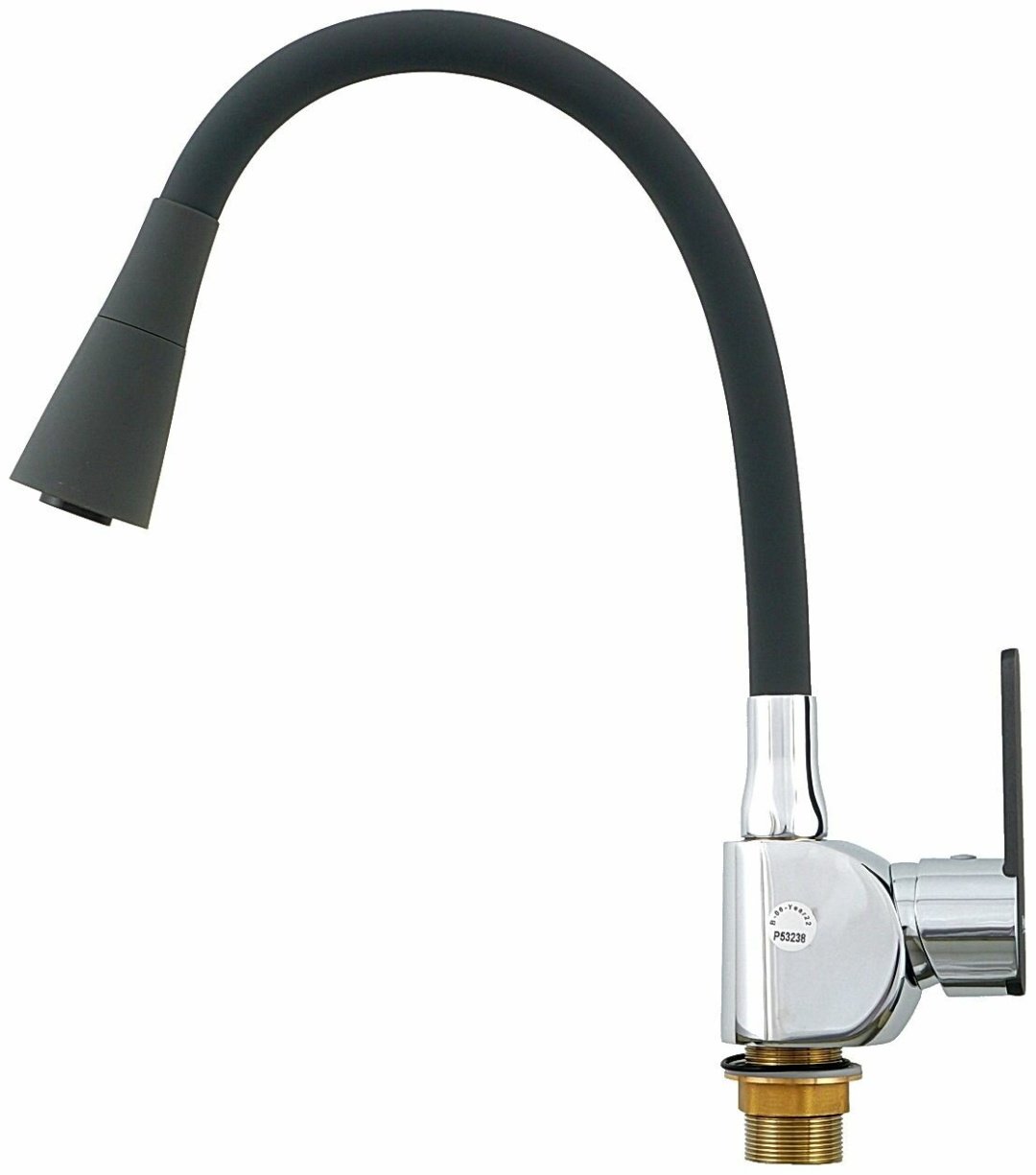 Смеситель с гибким изливом Potato P59238-19, латунь, цвет серый купить,43900