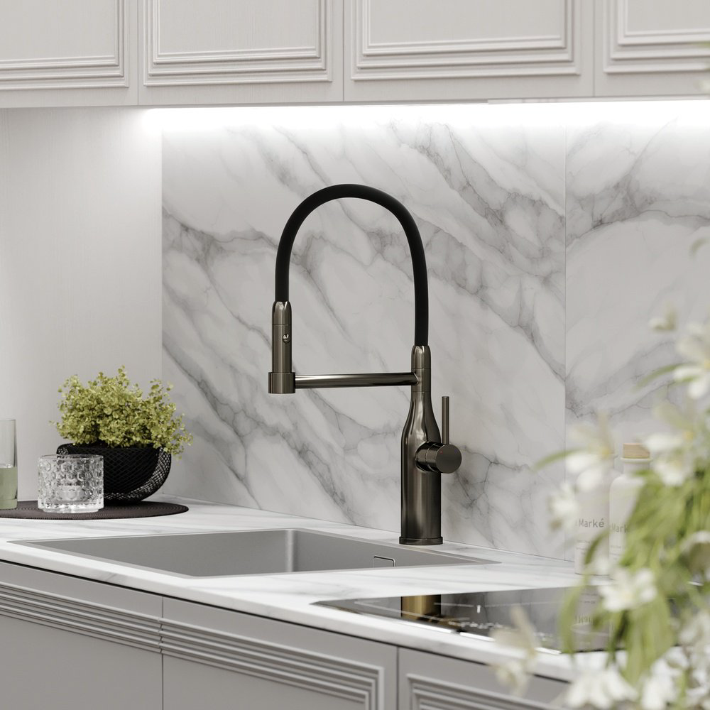 Смеситель для кухни Sancos SC4011GG, латунь, цвет стальной - ForteMarket Смеситель для кухни Sancos SC4011GG, латунь, цвет стальной купить,209700