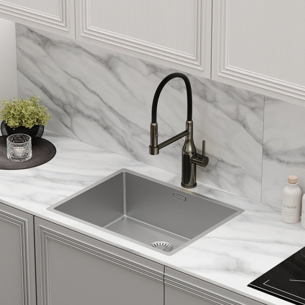 Смеситель для кухни Sancos SC4011GG, латунь, цвет стальной - ForteMarket Смеситель для кухни Sancos SC4011GG, латунь, цвет стальной купить,209700