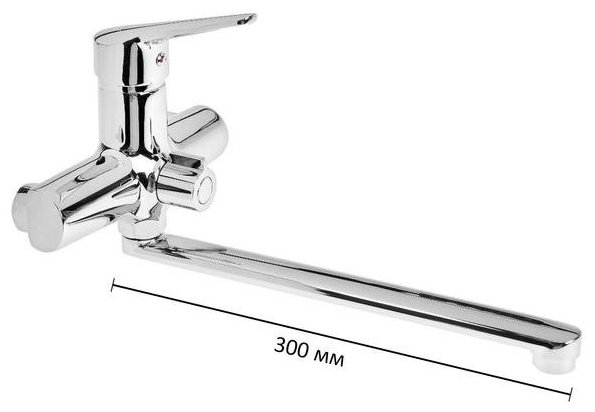 Смеситель для ванны Accoona A7109, латунь, цвет хром - ForteMarket Смеситель для ванны Accoona A7109, латунь, цвет хром купить,0