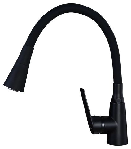 Смеситель с гибким изливом Potato P41167-6, латунь, цвет черный купить,30400