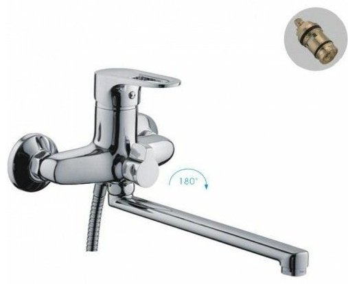 Смеситель для ванны Frap F22703-B, силумин, цвет хром купить,NaN