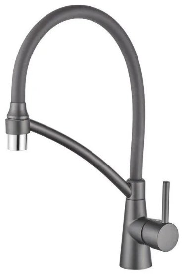 Смеситель с гибким изливом Accoona A4890TT-2, латунь, цвет графит купить,NaN