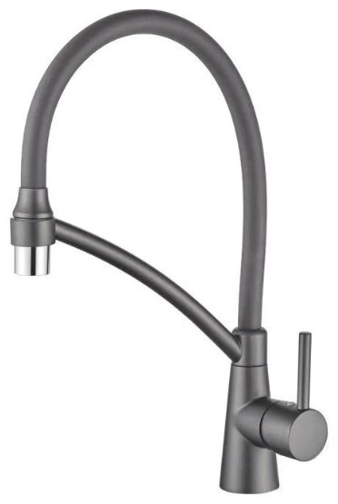 Смеситель с гибким изливом Accoona A4890TT-2, латунь, цвет графит купить,NaN