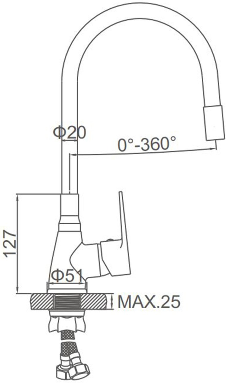 Смеситель с гибким изливом Accoona A4890K-5, латунь, цвет зеленый купить,NaN