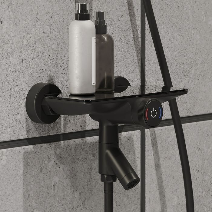 Смеситель для ванны с душем IDDIS Push Control Shelfy SHEBLBTi02WA, поворотно-нажимной купить,83300