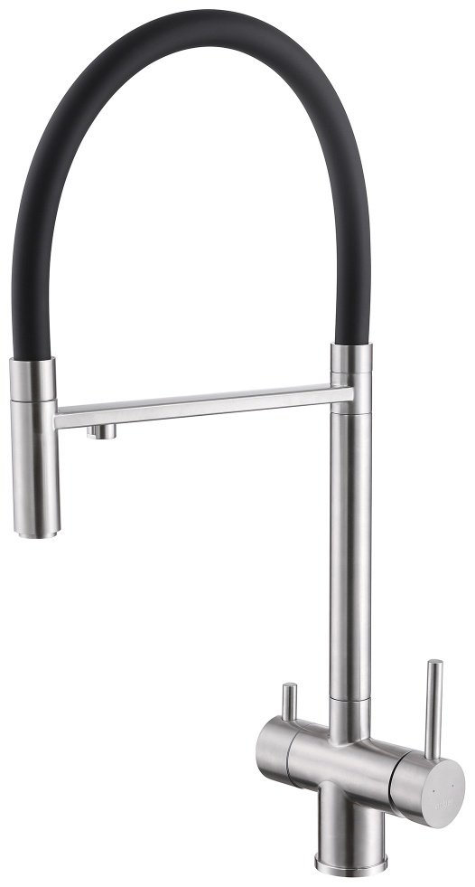 Смеситель для кухни Abber Wasser Kreis AF81141SP, латунь, цвет черный, сатин купить,247600