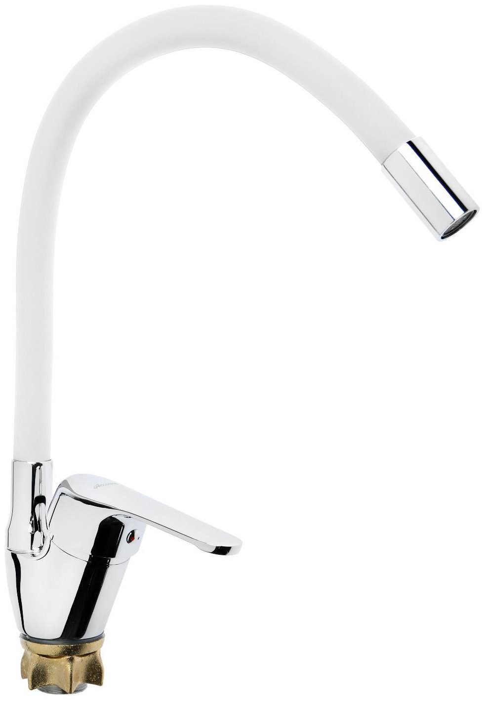 Смеситель с гибким изливом Accoona A4844G, латунь, цвет белый купить,NaN