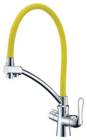 Смеситель для кухни (мойки) Lemark LM3070C-Yellow, однозахватный купить,56630