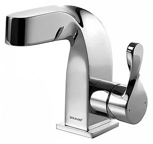 Смеситель для раковины (умывальника) BRAVAT Wave F174108C Silver, однозахватный - ForteMarket Смеситель для раковины (умывальника) BRAVAT Wave F174108C Silver, однозахватный купить,112980