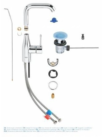 Смеситель для раковины (умывальника) Grohe Essence New 32628001 однозахватный купить,NaN
