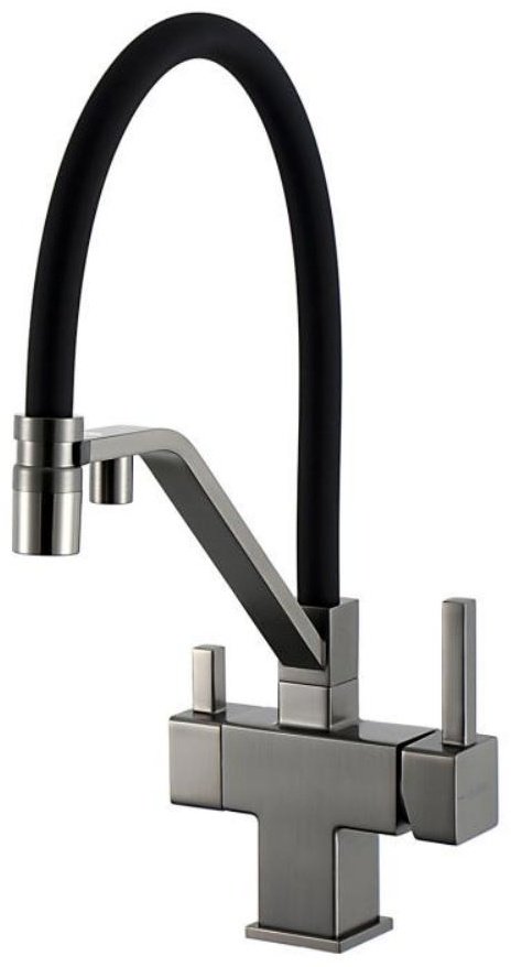 Смеситель с гибким изливом Gappo G4395-69, латунь, цвет черный купить,NaN