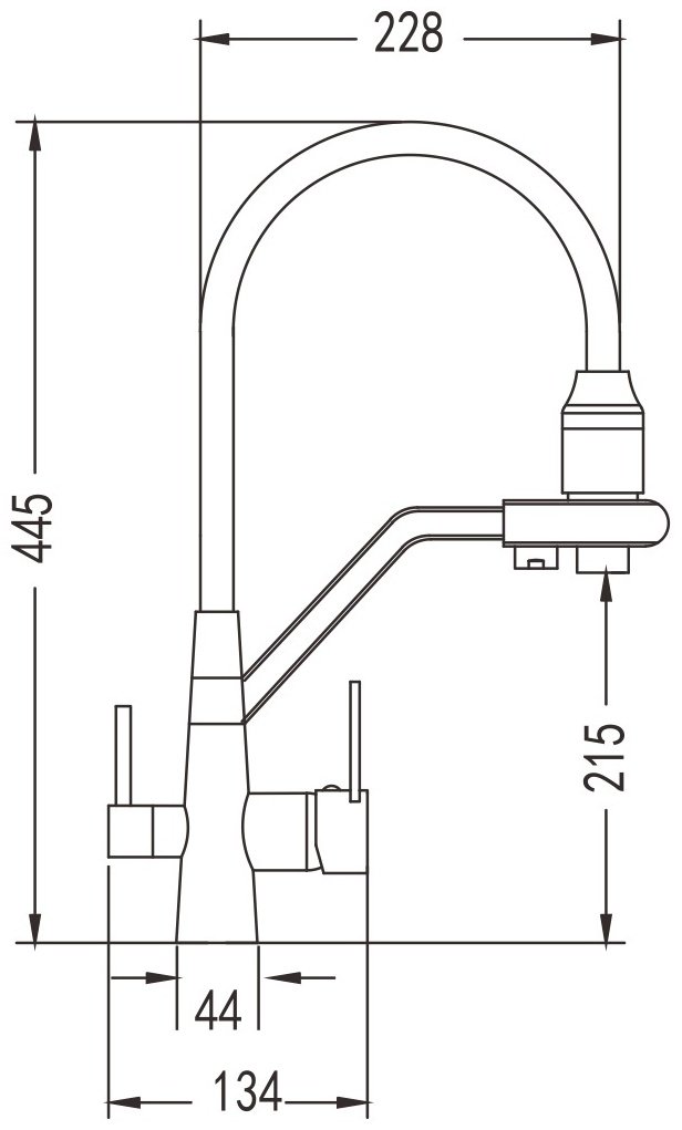Смеситель с гибким изливом Rose R558E, латунь, цвет белый, золотой купить,NaN