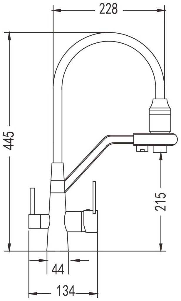 Смеситель с гибким изливом Rose R558E, латунь, цвет белый, золотой купить,NaN