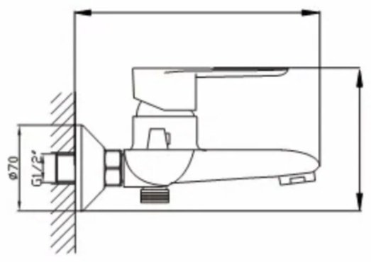 Смеситель для ванны Rainsberg R0702F, силумин, цвет хром купить,45800