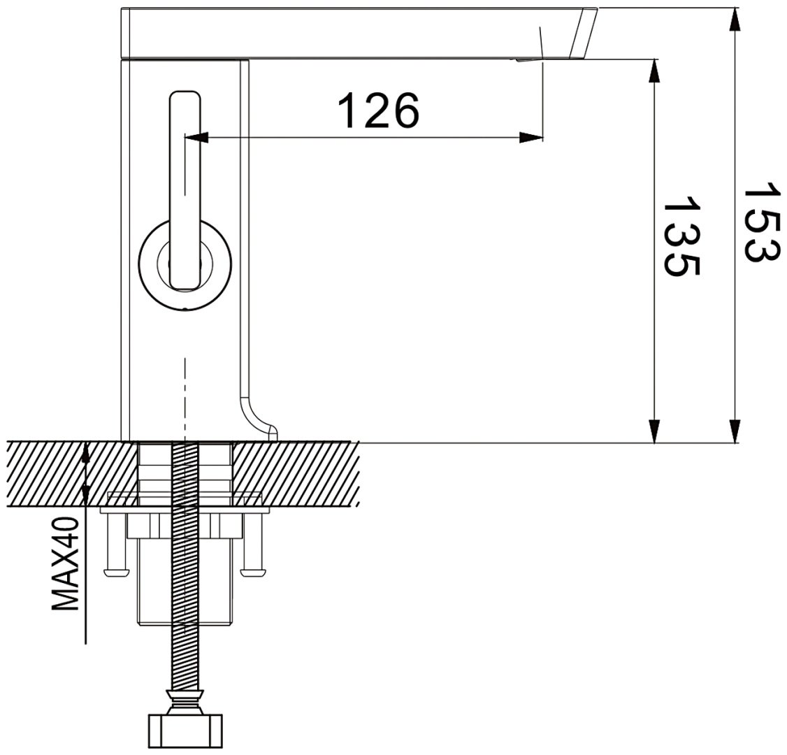 Смеситель Rose R1801T-1, латунь, цвет стальной купить,NaN