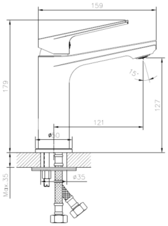 Смеситель CETUS CSS1233533C, латунь, цвет хром купить,NaN