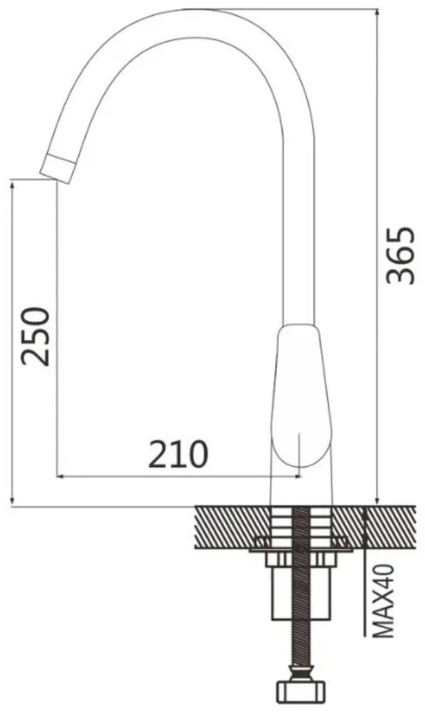 Смеситель с гибким изливом Shevanik S443-5, латунь, цвет зеленый купить,NaN