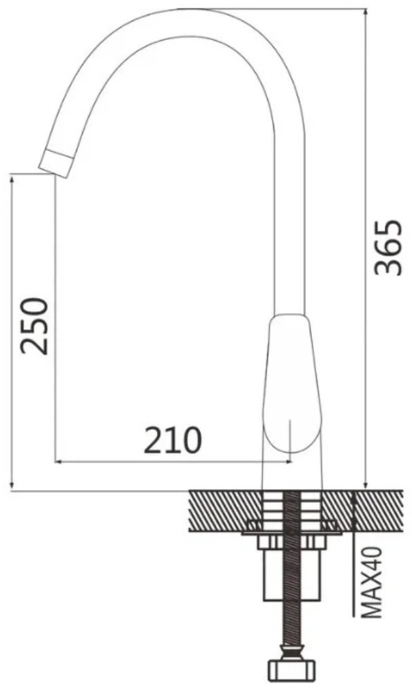 Смеситель с гибким изливом Shevanik S443-5, латунь, цвет зеленый купить,NaN