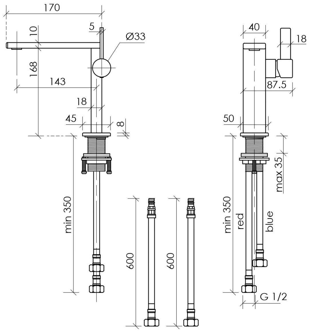 Смеситель Sancos SC9019MB, латунь, цвет черный
