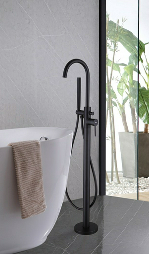 Смеситель для ванны Abber Wasser Kreis AF8115 цвет черный, однозахватный