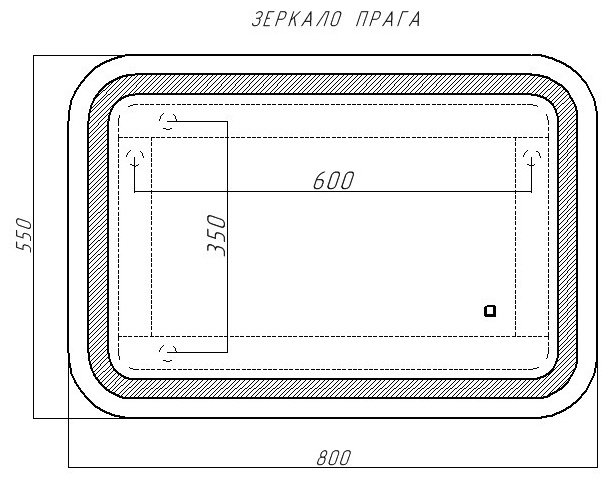 Зеркало настенное KABINKA.KZ 80x55 см купить,0