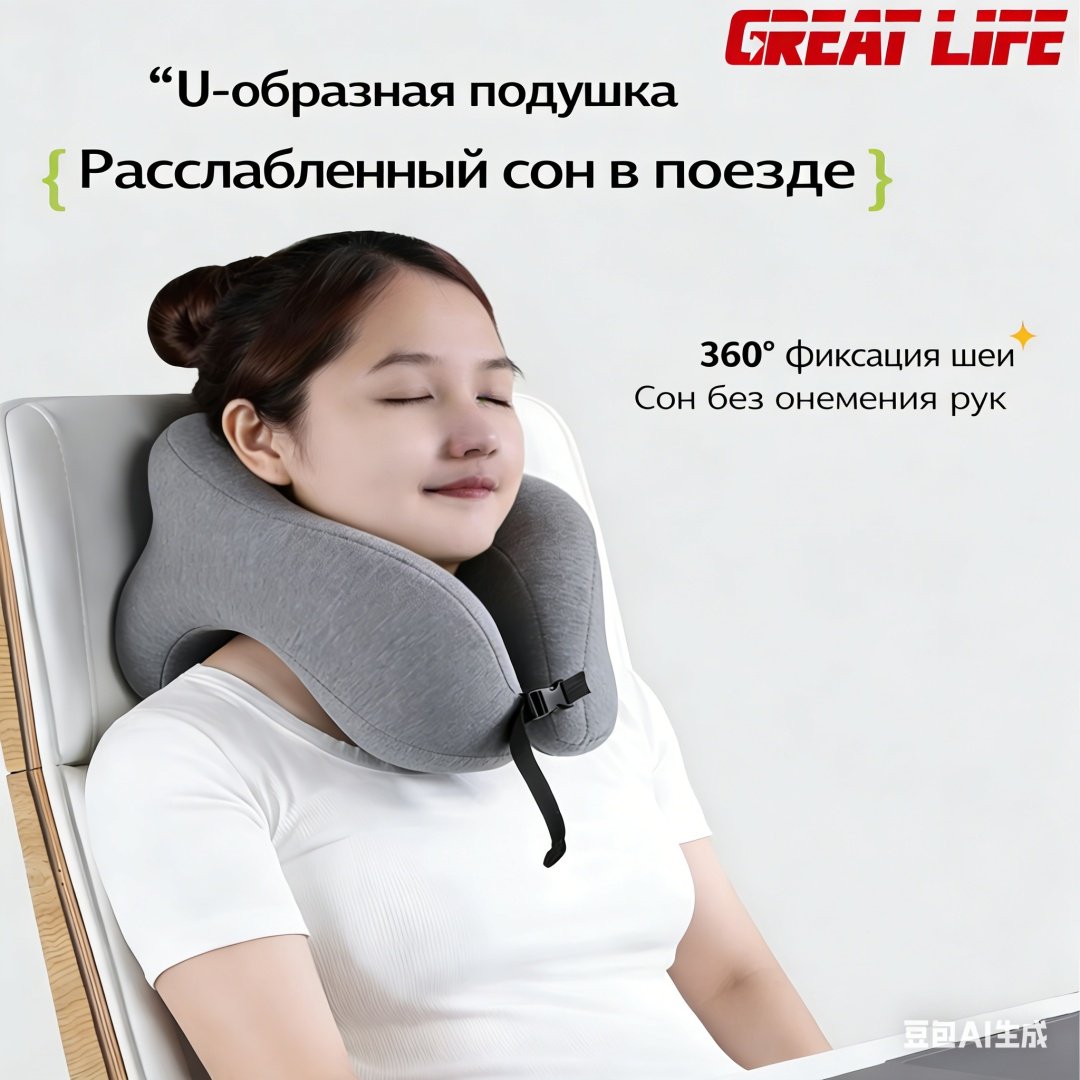 Ортопедическая подушка для шеи GREAT LIFE 29x29 см, пена с эффектом памяти купить,22000