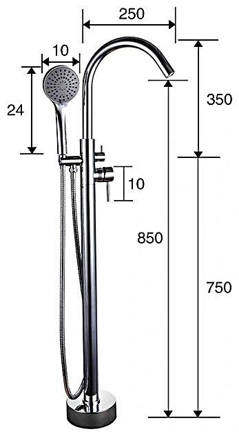 Смеситель для ванны Gappo G3098, латунь, цвет хром купить,139700