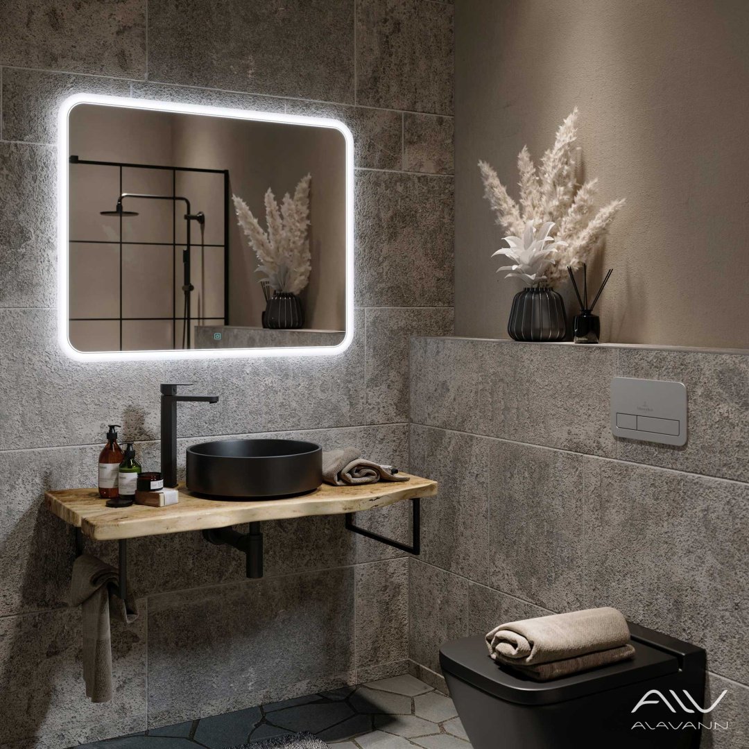 Зеркало настенное KABINKA.KZ 100x80 см - ForteMarket Зеркало настенное KABINKA.KZ 100x80 см купить,0
