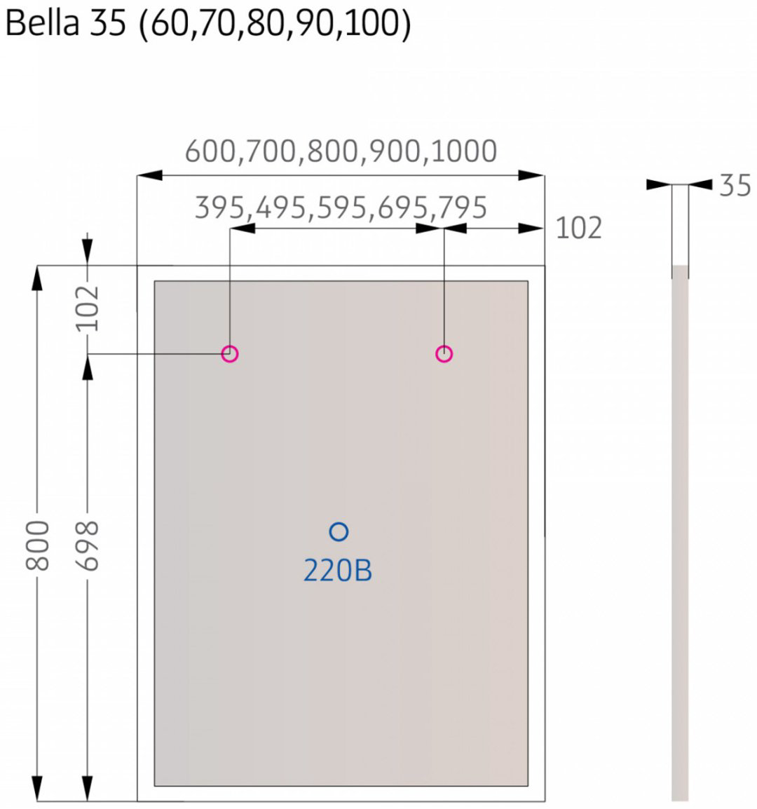 Зеркало настенное 70x80 см купить,NaN