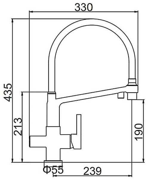 Смеситель с гибким изливом Aflorn AF14401F, латунь, цвет черный, хром купить,0