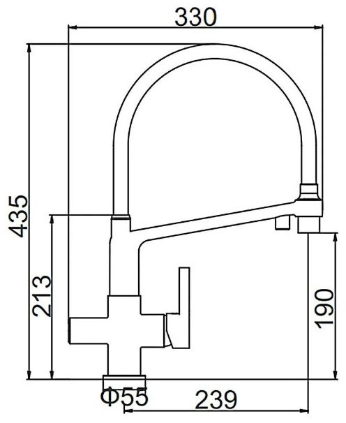 Смеситель с гибким изливом Aflorn AF14401F, латунь, цвет черный, хром купить,NaN