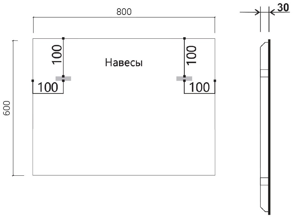 Зеркало настенное KABINKA.KZ 80x60 см купить,0