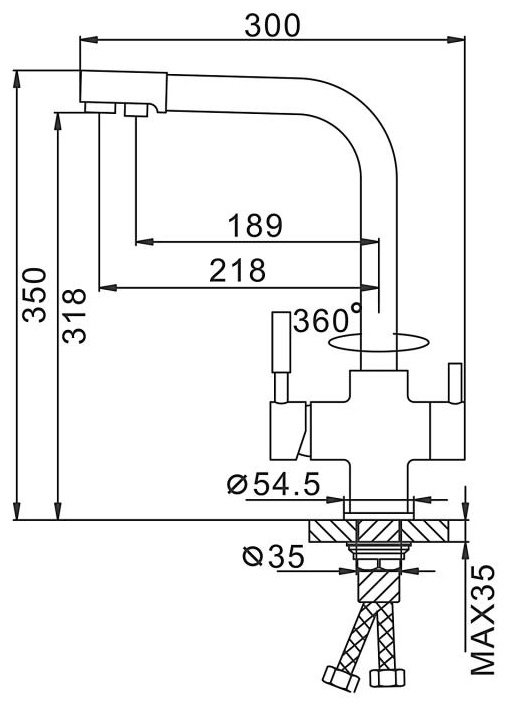 Смеситель для кухни (мойки) Frap F4352-24 , однозахватный купить,NaN