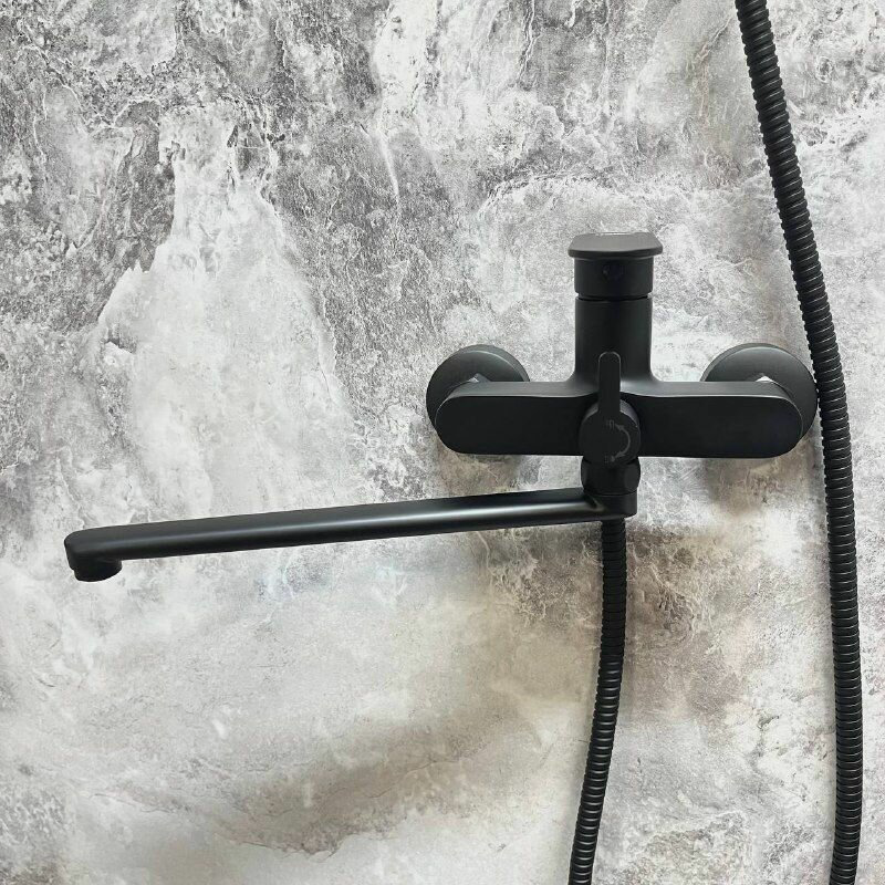 Смеситель для ванны Haiba HB22590-7, латунь, цвет черный - ForteMarket Смеситель для ванны Haiba HB22590-7, латунь, цвет черный купить,69784